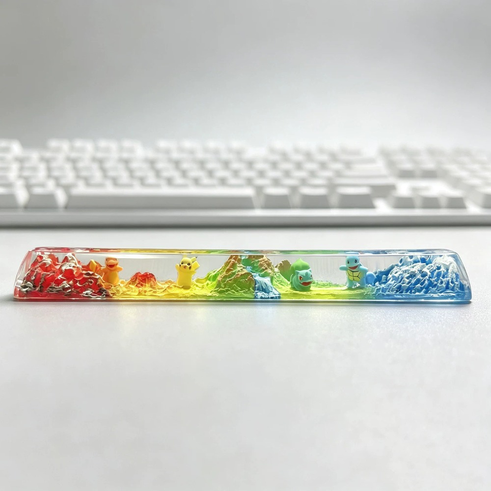 Keycap Artisan Anime - Pokémon Three-dimensional Keycap Eevee Resin Spacebar‌