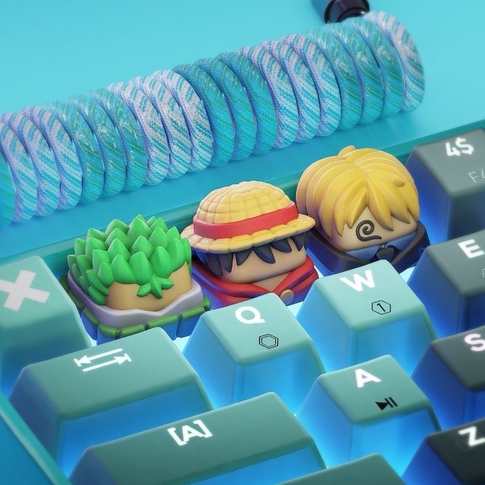 Keycap Artisan Anime - New Kawaii ONE PIECE Luffy Keycaps