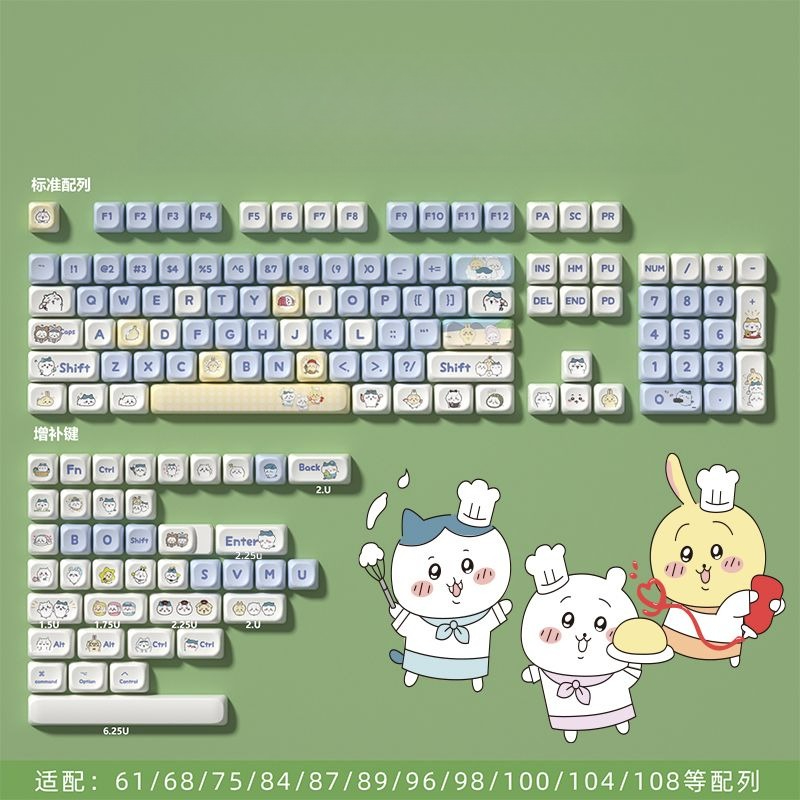 Kawaii Cute Chiikawa Themed MO - Keycap Artisan Anime recension och pris