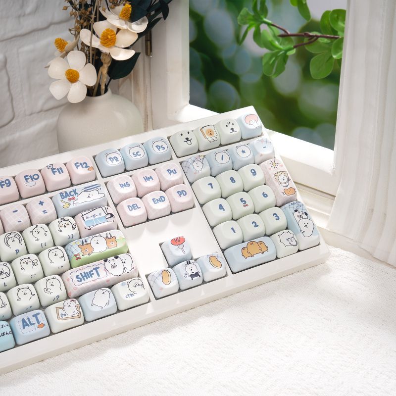 Cute Girly MOA Joke Bear PBT D - Keycap Artisan Anime recension och pris