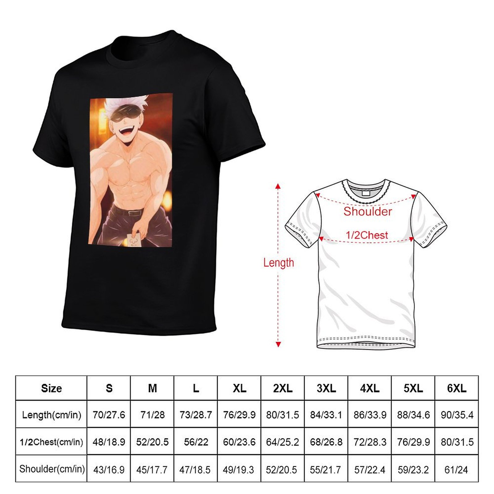 Gojo Satoru Merchandise T-Shir - Gojo Anime Merchandise recension och pris