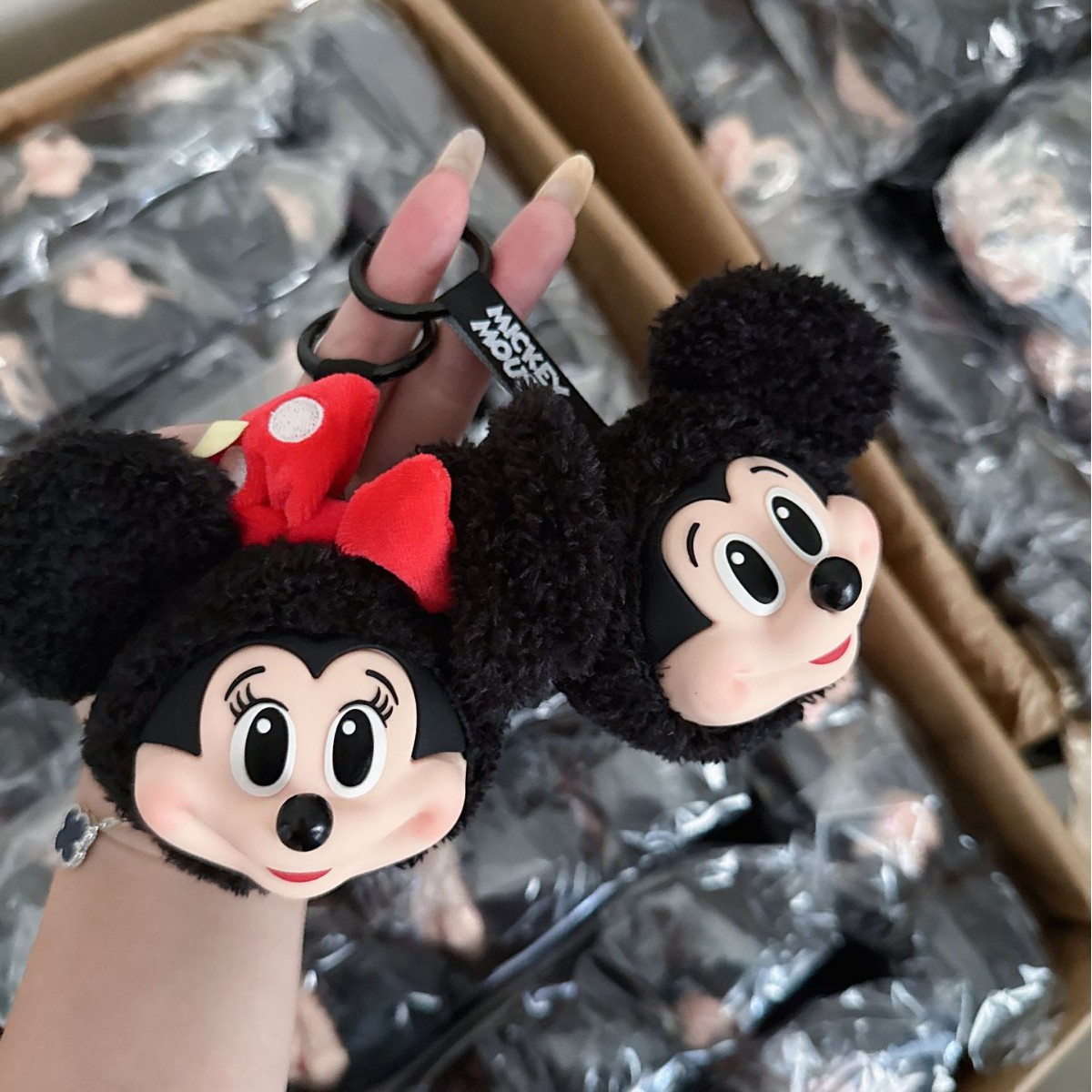 Mickey Minnie Plush Doll Keych - Anime Merchandise Keychain recension och pris