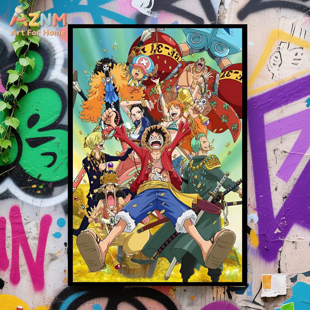 AZNM One Piece Unframed Canvas - Anime Merchandise Posters recension och pris