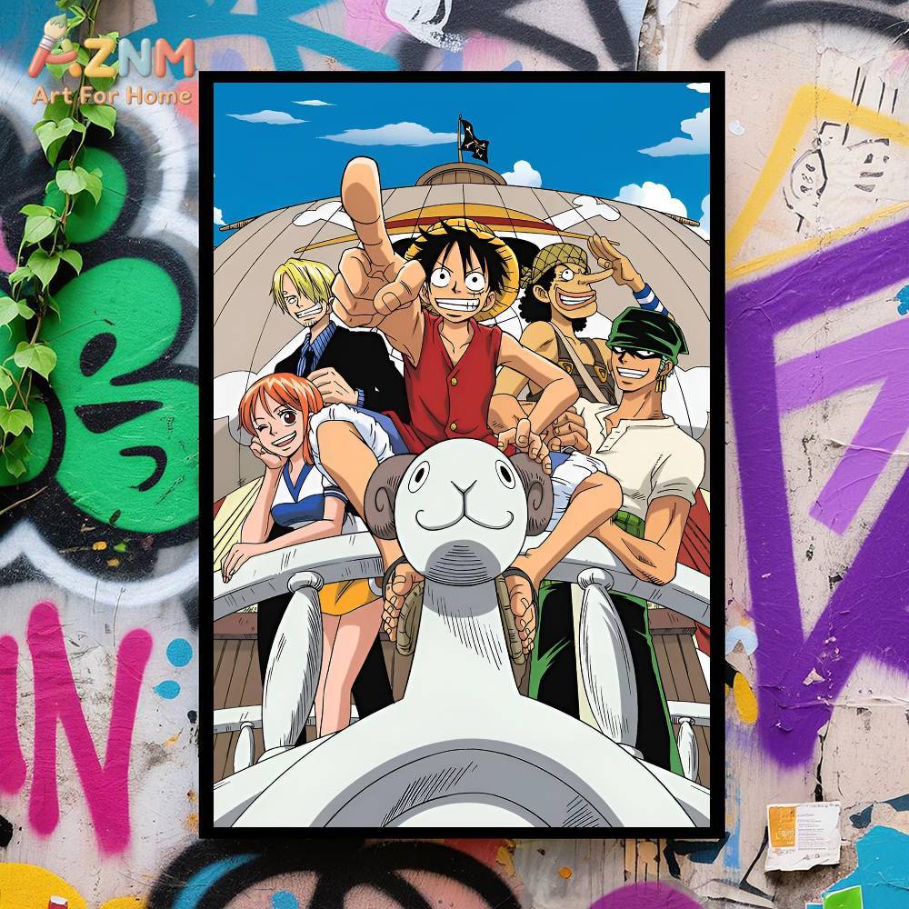 AZNM One Piece Unframed Canvas - Anime Merchandise Posters recension och pris