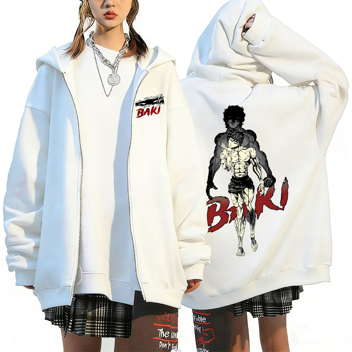 Anime Baki The Grappler Merch  - Anime Merch Hoodie recension och pris