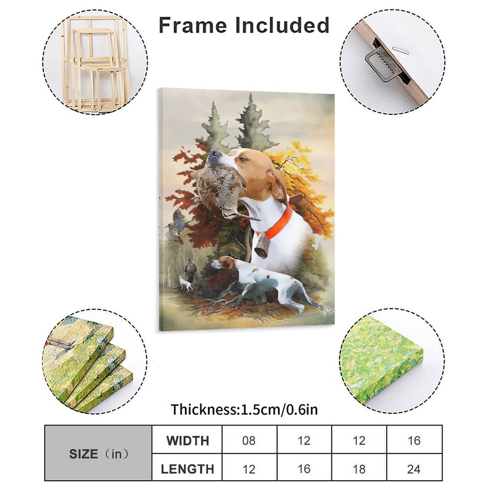 English Pointer Woodcock Hunti - Art Print Framed recension och pris