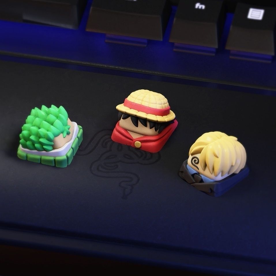 New Kawaii ONE PIECE Luffy Key - Keycap Artisan Anime recension och pris