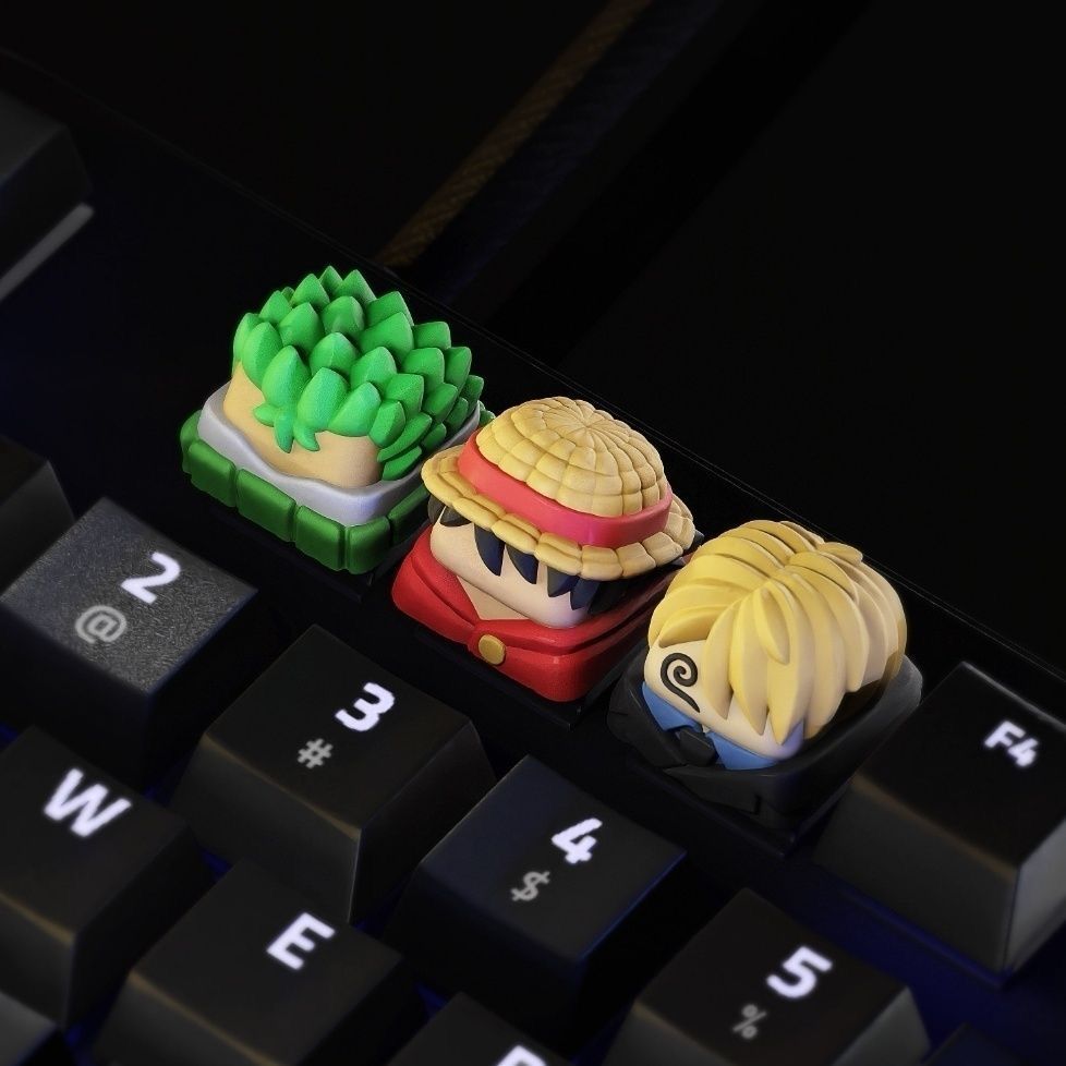 New Kawaii ONE PIECE Luffy Key - Keycap Artisan Anime recension och pris